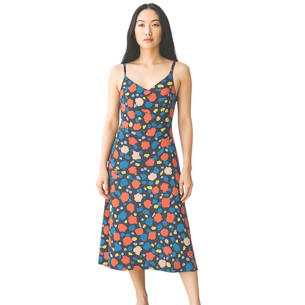 Market & Spruce 1X Maxi Long Dress V-Neck with Pockets & adjustable straps